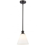 Berkshire Cone Stem Hung Pendant - Oil Rubbed Bronze / Matte White