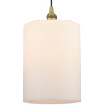 Cobbleskill Corded Pendant - Brushed Brass / Matte White