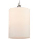 Cobbleskill Corded Pendant - Brushed Satin Nickel / Matte White