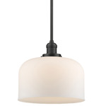 Franklin Restoration Bell Stem Hung Pendant - Oil Rubbed Bronze / Matte White