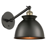 Adirondack Adjustable Wall Light - Black / Antique Brass / Matte Black