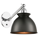 Adirondack Wall Sconce - Polished Chrome / Matte Black