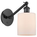 Cobbleskill Swing Arm Wall Sconce - Matte Black / Matte White