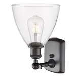 Bristol Glass Large Wall Sconce - Oil Rubbed Bronze / Clear