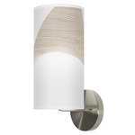 Wave Column Wall Sconce - Brushed Nickel / Brown