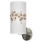 Cube Column Wall Sconce - Brushed Nickel / Brown