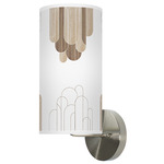 Arch Column Wall Sconce - Brushed Nickel / Brown