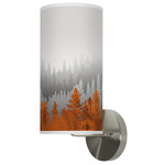 Treescape Column Wall Sconce - Brushed Nickel / Black