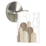 Arch Hanging Sconce - Brushed Nickel / Brown