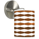 Weave Hanging Wall Sconce - Brushed Nickel / Ebony Linen