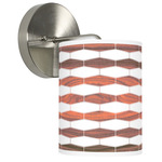 Weave Hanging Wall Sconce - Brushed Nickel / Rosewood / Linen