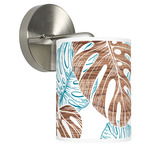 Monstera Hanging Wall Sconce - Brushed Nickel / Blue