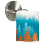 Treescape Hanging Wall Sconce - Brushed Nickel / Blue