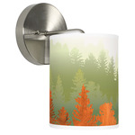 Treescape Hanging Wall Sconce - Brushed Nickel / Green