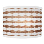 Weave Wall Sconce - White / Walnut Linen