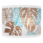 Monstera Curved Wall Sconce - White / Blue
