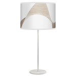 Wave Tyler Table Lamp - White / Brown