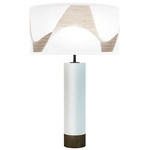 Wave Thad Table Lamp - White / Brown