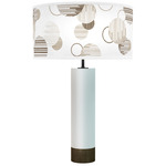 Circle Thad Table Lamp - White / Brown