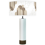Arch Thad Table Lamp - White / Brown
