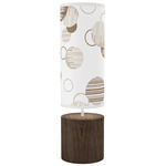 Circle Column Table Lamp - Walnut / Brown