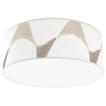 Wave Ceiling Light - White / Brown