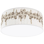 Cube Ceiling Light - White / Brown