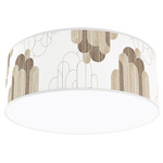 Arch Ceiling Light - Brushed Nickel / Brown