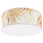Palm Ceiling Light - Brushed Nickel / Green