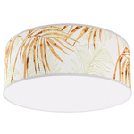 Palm Drum Ceiling Light - Brushed Nickel / Green