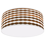 Weave Drum Ceiling Light - White / Ebony / Linen