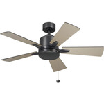 Lucian II Ceiling Fan - Satin Black / Black / Silver