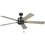 Lucian II Ceiling Fan - Satin Black / Black / Silver