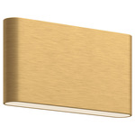 Slate Indoor Up and Down Wall Sconce - Brushed Gold / Frosted