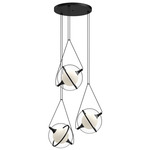 Aries Multi Light Chandelier - Black / Frost / Clear