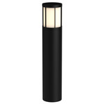 Alden Outdoor Bollard - Black / Frosted