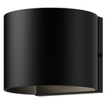 Rene Outdoor Round Wall Sconce - Black