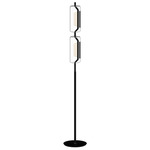 Hilo Floor Lamp - Black / Clear / White