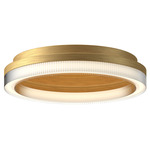 Calix Ceiling Flush Light - Brushed Gold / White