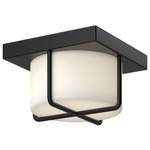 Regalo Ceiling Light - Black / Opal