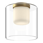 Birch Ceiling Light - Brushed Gold / Clear / White
