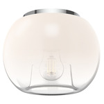 Samar Ceiling Light - Glossy Opal / Chrome