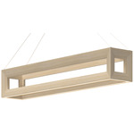 Morina Linear Pendant - White Oak / White