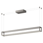 Plaza Linear Pendant - Brushed Nickel / White