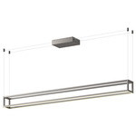 Plaza Linear Pendant - Brushed Nickel / White