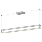 Plaza Linear Pendant - White / White