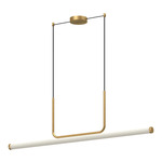 Vesper Linear Pendant - Brushed Gold / Frosted