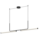 Vesper Linear Pendant - Black / Frosted