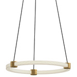 Bruni Pendant - Brushed Gold / White