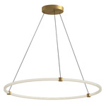 Bruni Pendant - Brushed Gold / White